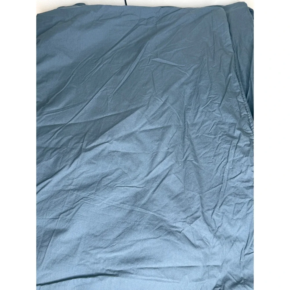 Room & Board King Duvet Cover Slate Blue Gray 100% Cotton Portugal 104x88